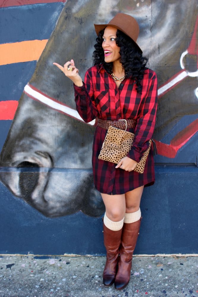 The Urban Outfitters Plaid Dress...AND Knee Socks! - StushiGal Style