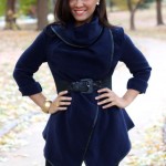 Fall Wrap Coat with Cutout Booties